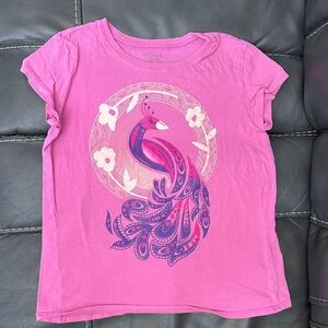 The Children's Place Pink Peacock Graphic Tee